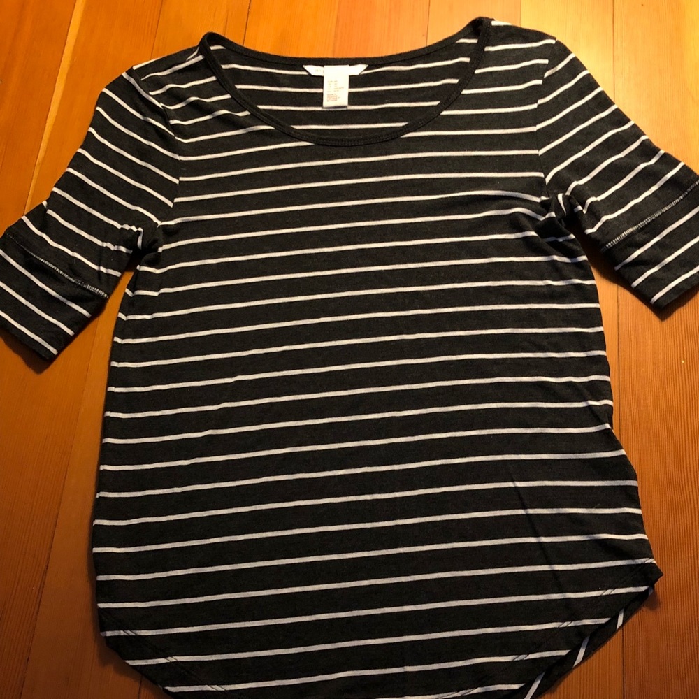 Striped black and white shirt